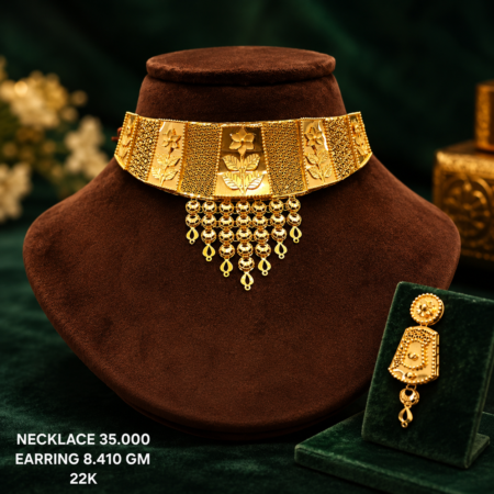 Royal Floral Gold Jewellery Set